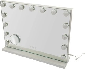 Fali tükör világítással-polccal 55x43 cm Hollywood – Mauro Ferretti