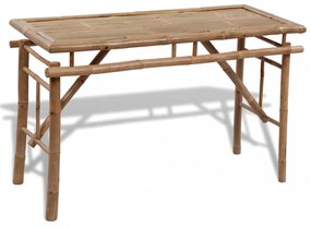 bambusz sörözőasztal 2 paddal 100 cm
