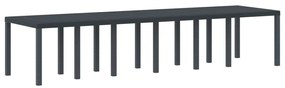 13 Részes Kert Étkező Szett Párnákkal Világosszürke Polirattan, Kerti Asztal Világosszürke 200x100x73 cm Polirattan, Kerti Asztal Világosszürke 150x100x73 cm Polirattan, Kerti Székek Párnákkal 4 db Világosszürke Polirattan