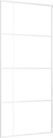 vidaXL fehér matt ESG üveg és alumínium tolóajtó 90x205 cm