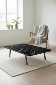 Étkezőasztal, fekete márvány, 90 cm – RMS2Y01
