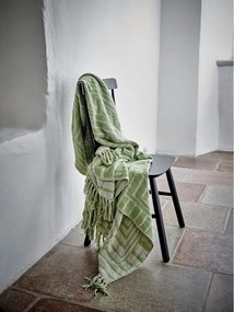 Zöld pamutkeverék takaró 130x155 cm Velva – Bloomingville