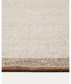 Bézs kétoldalas kézi szövésű gyapjú szőnyeg 160x230 cm Nifelia – Kave Home
