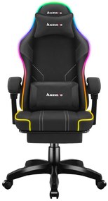Gamer szék Space RGB lábtartóval fekete