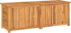 vidaXL tömör tíkfa kerti tárolóláda zsákkal 150 x 50 x 55 cm
