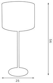 Asztali lámpa ARDEN 1xE27/60W/230V á. 25 cm fehér