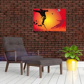Kép - futball (üvegen) (70x50 cm)