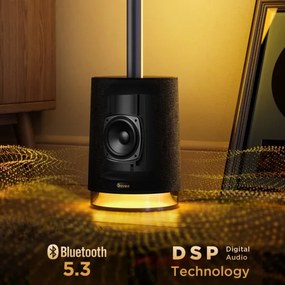 Govee - LED Állólámpa hangszóróval Pro RGBICWW Wi-Fi + + távirányító