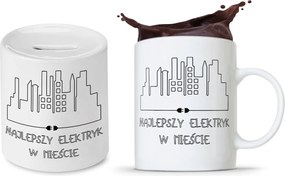 Villanyszerelő Készlet Ajándék Bögre Persely fényképes nyomtatással