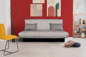 Click-Clack Felicity Kihúzható kanapé, 195x75x90 cm, tárolóládával, textil huzat, világosszürke