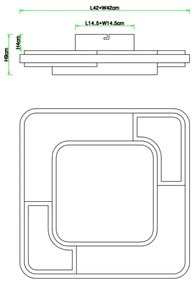 Globo 67259-30 - LED Mennyezeti lámpa NIRRA LED/30W/230V