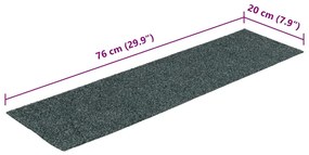 30 db zöld lépcsőszőnyeg öntapadós téglalap alakú 76x20 cm