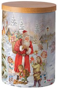 Télapós karácsonyi porcelán konyhai tároló Santa bringing presents