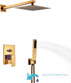 Falba süllyesztett zuhanyrendszer EYN PT23491 LED-világítással, sárgarézből, arany, fekete és ezüstszínű kivitelben