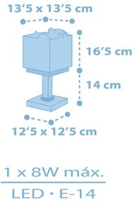 Dalber 63111T - Gyermeklámpa JUNGLE 1xE14/8W/230V kék