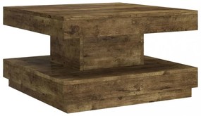 sötétbarna MDF dohányzóasztal 60 x 60 x 35 cm