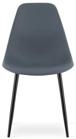 OSAKA palaszürke szék fekete lábakkal