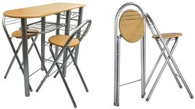 Konyhai bárszett 2 db székkel és asztallal