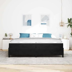 Ágykeret Fekete és fehér és fekete 200 x 200 cm Bársony