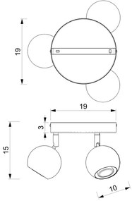 Spotlámpa COMET 3xGU10/8W/230V fehér/fényes króm