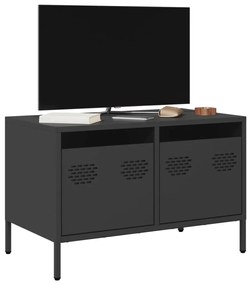 fekete hidegen hengerelt acél TV-szekrény 68 x 39 x 43,5 cm