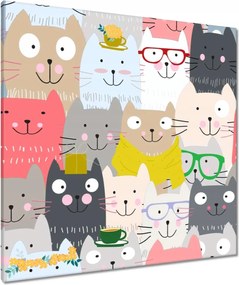 Vászonkép 80x80 Vicces macskák mix