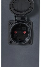 Kültéri lámpa sötétszürke opálüveggel 80 cm IP44 aljzattal és mozgásérzékelővel - Malios