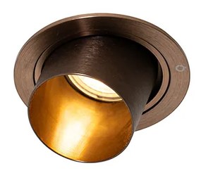6 darabos modern süllyesztett spotlámpa szett sötét bronz kerek dönthető - Installa