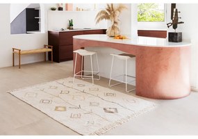 Bézs mosható kézi szövésű pamut szőnyeg 170x240 cm Kaarol Earth – Lorena Canals