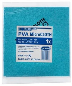 Törlőkendő, mikroszálas, univerzális, 40x34 cm, BONUS PVA MicroCLOTH, kék (KHT1290)