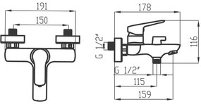 Novaservis - Fürdőcsap METALIA fényezett króm