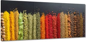 Vászonkép 150x70 Színes fűszerkészlet