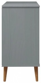 MOLDE szürke tömör fenyőfa fiókos szekrény 80 x 40 x 80 cm