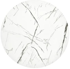 Kávésasztal ANTICA 41x55 cm fekete/márvány dekoráció