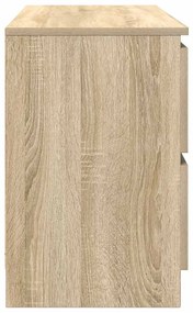sonoma tölgy színű szerelt fa TV-szekrény 100x35x54 cm