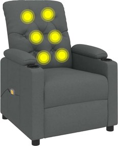 vidaXL sötétszürke szövet masszázsfotel
