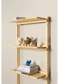 Natúr színű borovi fenyő fali könyvespolc 66x127 cm Groove – Karup Design