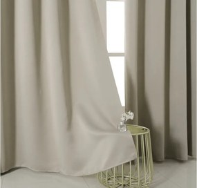Függöny OXFORD 140x250 cm, világosbézs Felfüggesztés: Hullámos sínszalag
