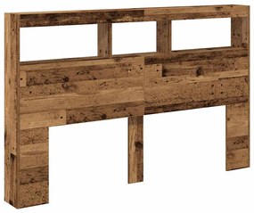 antik fa áthidalószekrény LED-világítással 160 x 17 x 102 cm