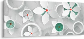 Virágos absztrakció képe (120x50 cm)