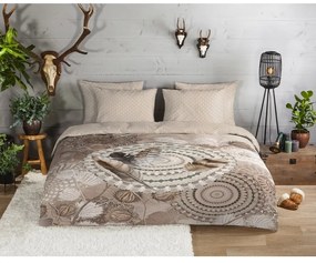 Barna egyszemélyes flanel ágyneműhuzat 140x200 cm Ringhda – HIP