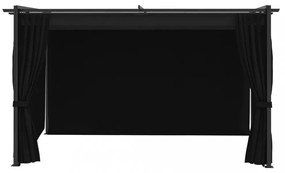 antracitszürke pavilon 4 x 3 m