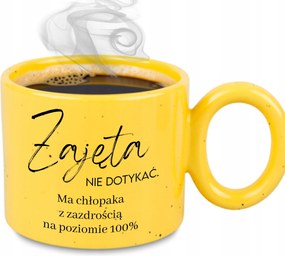 Bögre XXL Sárga Feleség Lány Ajándék Évfordulóra Elfoglalt Nem Érinthető