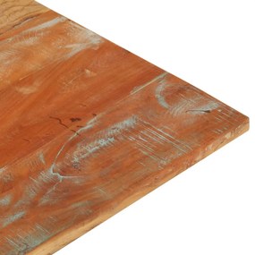 négyszögű tömör újrahasznosított fa asztallap 70x80 cm 25-27 mm