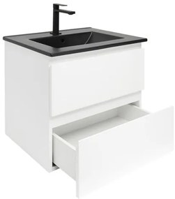 SAT B-Way Fürdőszobaszekrény mosdóval 59x50x45 cm fehér fényes BWAY260WU4B2B