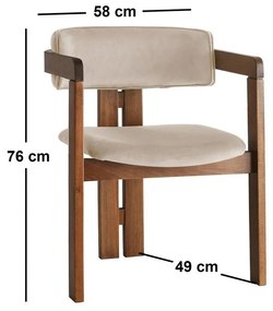 CO Beige and Walnut étkezőszék