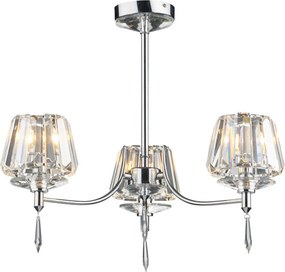 DAR LIGHTING SEL0350 SELINA Kristály Mennyezeti Lámpa Csiszolt Króm G9 IP20