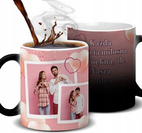 Mágikus Bögre Magic Mug Ajándék Valentin Napra Saját Fotó Név Kreátor