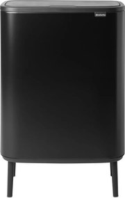 Matt fekete acél érintésre nyíló szemetes 60 l Bo Touch Bin Hi – Brabantia