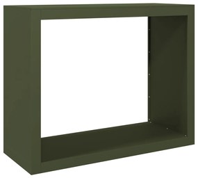 zöld acél tűzifatároló 100 x 40 x 80 cm